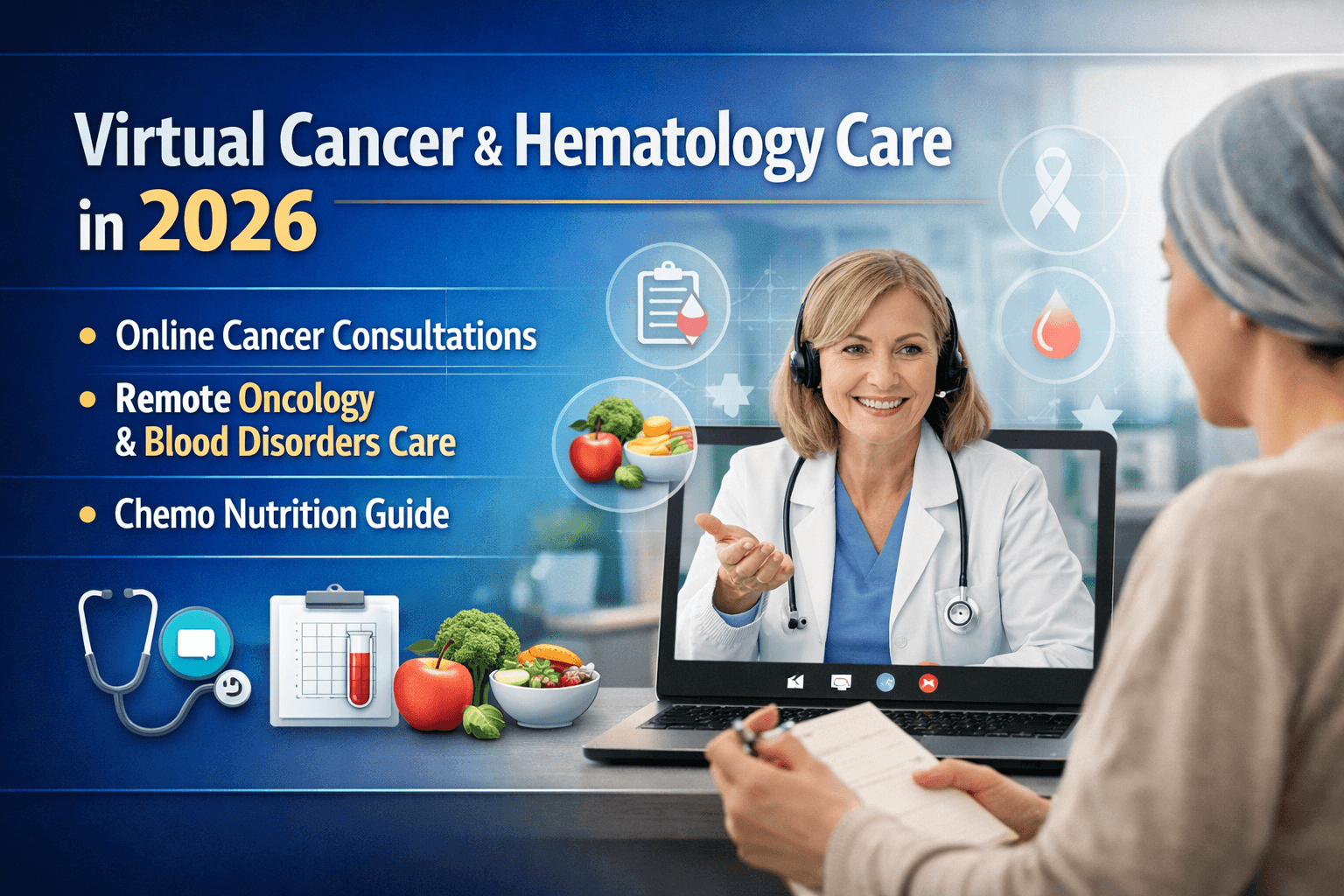 Virtual Cancer Care Consultations in 2026: Telemedicine Clinic for Online Cancer & Hematology Care + Chemo Nutrition Guide